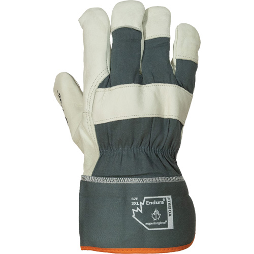Endura&reg; Winter Fitters Gloves, Large, Grain Cowhide Palm, Boa Inner Lining Action Paper