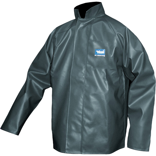 Journeyman Chemical Resistant Rain Jacket, Polyester, 3X-Large, Green Action Paper