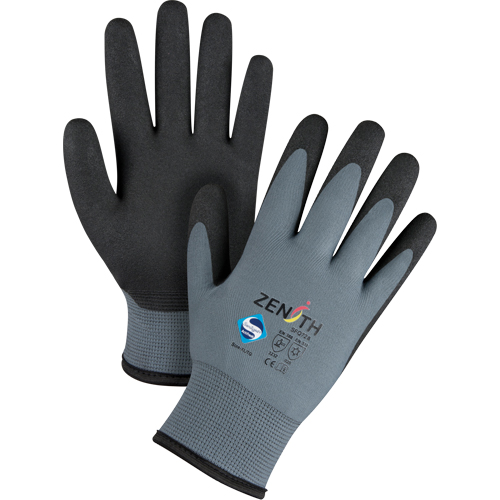 Gants enduits de premi&egrave;re qualit&eacute; ZX-30°, 10/T-Grand, R&ecirc;vetement PVC, Calibre 15, Enveloppe en Nylon Action Paper