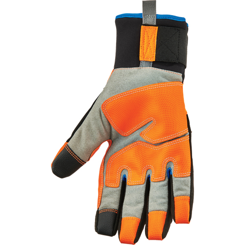 ProFlex&reg; 818WP Performance High-Visibility Thermal Waterproof Utility Gloves, Polyurethane Palm, Size Small Action Paper