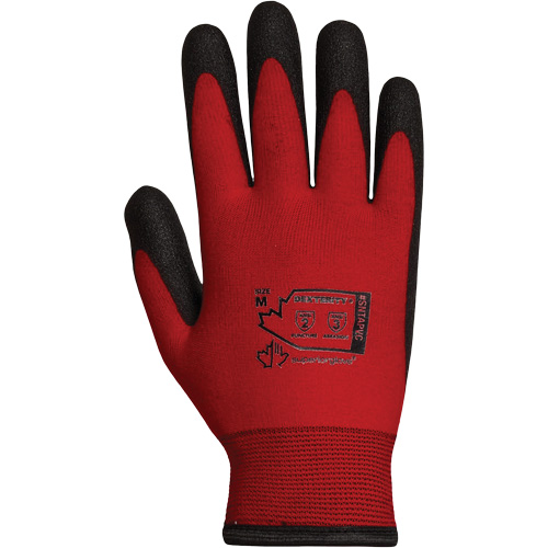 Gants doubl&eacute;s pour l'hiver Dexterity, 10/T-Grand, R&ecirc;vetement PVC, Calibre 15, Enveloppe en Nylon Action Paper