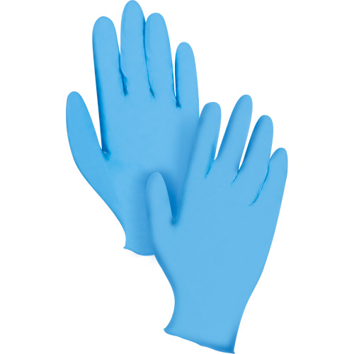 KeepKleen&reg; Disposable Gloves, X-Large, Nitrile, 8-mil, Powder-Free, Blue Action Paper