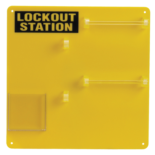 Lockout Board, 12 Padlock Capacity, Padlocks Not Included Action Paper