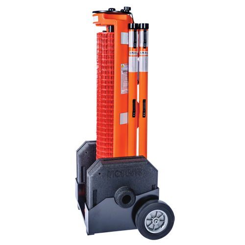 Barri&egrave;re avec roues , 50' lo, Plastique, Orange Action Paper