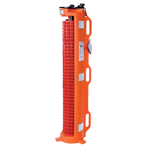 Barri&egrave;re avec roues , 50' lo, Plastique, Orange Action Paper