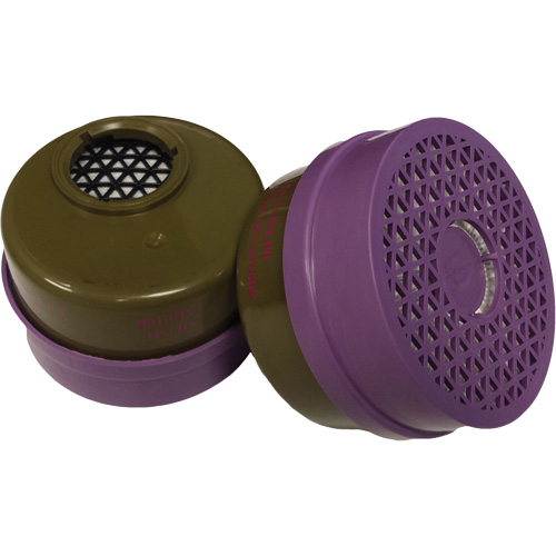 Cartouche pour respirateur, Cartouche gaz/vapeur, Gaz multiples/Vapeur organique/Filtre P100 Action Paper