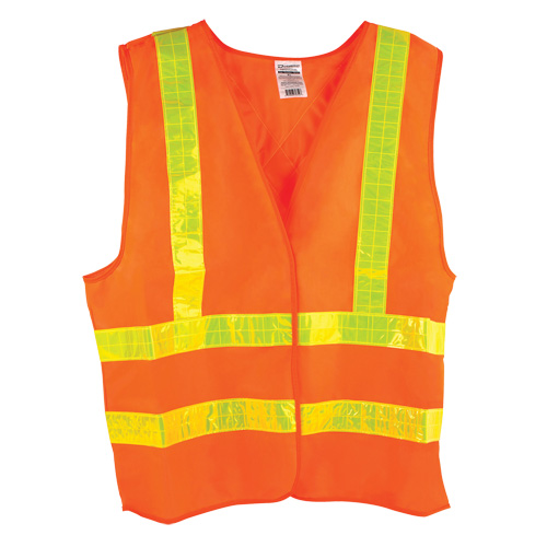 Dynamic Traffic Vest, High Visibility Orange, Medium, Polyester Action Paper