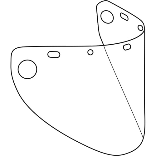 Dynamic Formed Faceshield, Copolyester/PETG, Clear Tint Action Paper