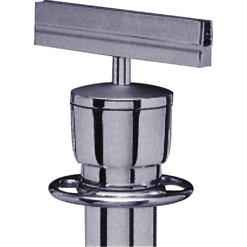 Sign Bracket for Portable Post, Satin Chrome Action Paper