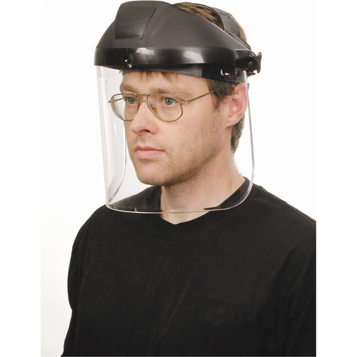 North&reg; Faceshield for Protecto-Shield&reg; Prolok&reg; Headgear, Polycarbonate, Clear Tint Action Paper