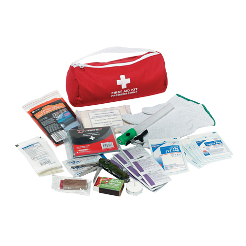 Trousse de premiers soins pour auto Dynamic, Dispositif m&eacute;dical Classe 1, Sac en nylon Action Paper