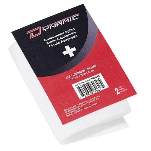 Dynamic Cushioned Splint, Multipurpose, Aluminum Foam Padded, 6", Class 1 Action Paper