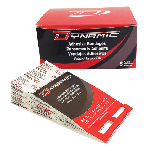 Dynamic Adhesive Bandage Dispenser Refill, Assorted, Fabric, Non-Sterile Action Paper