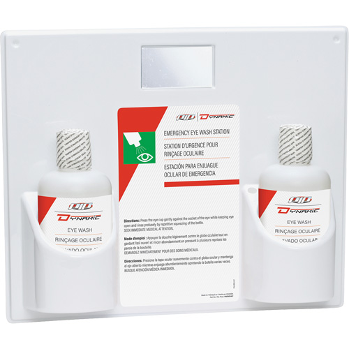 Dynamic Eyewash Station with Isotonic Solution, Double Action Paper