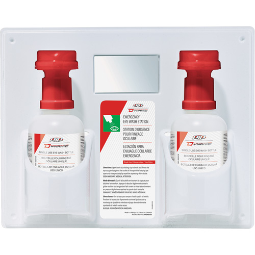 Dynamic Single-Use Eyewash Station with Isotonic Solution, Double Action Paper