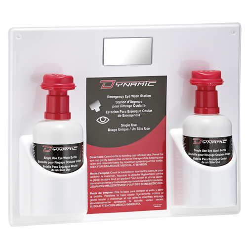 Dynamic Single-Use Eyewash Station with Isotonic Solution, Double Action Paper