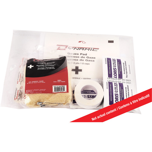 Dynamic First Aid Kit Refill, Meets CSA Z1220-17 Type 1 Personal, Personal (1 Worker), Class 1 Action Paper