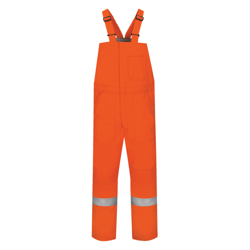 Excel FR&reg; Comfortouch&reg; Deluxe Bib Overalls, Small, Orange Action Paper