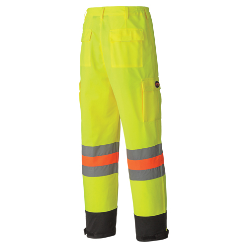 6009 Pantalon de s&eacute;curit&eacute; routi&egrave;re respirant, Polyester, T-petit, Jaune lime haute visibilit&eacute; Action Paper