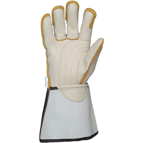 Linemans Glove, Small, Grain Cowhide Palm Action Paper