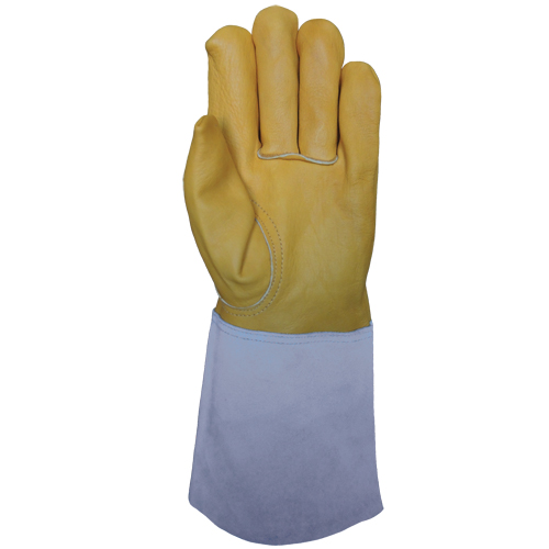 TIG Welding Gloves, Grain Cowhide, Size One Size Action Paper