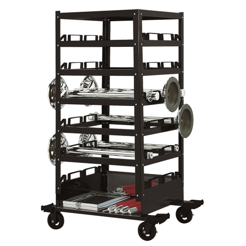 Six Tier Storage Cart, Steel Action Paper