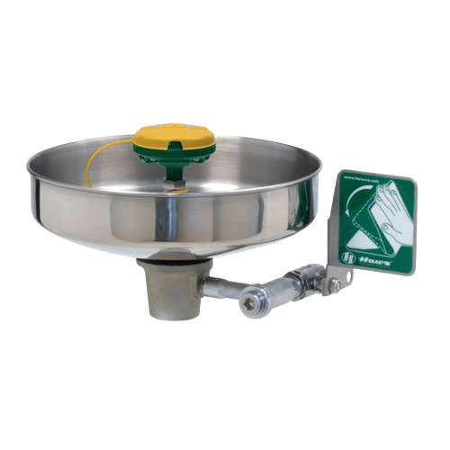 Eye/Face Wash Station, Stainless Steel Bowl Action Paper