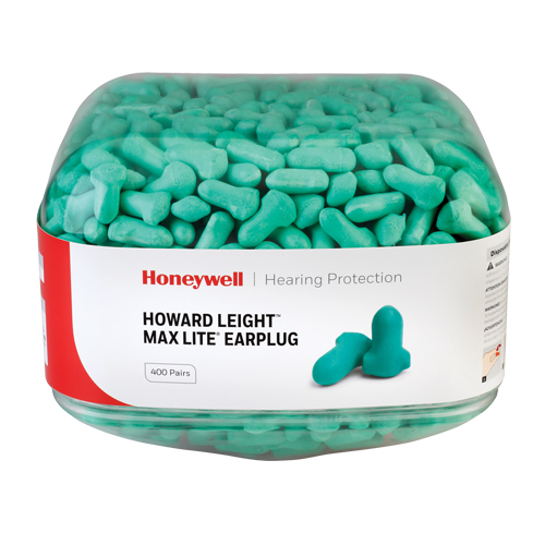 Howard Leight Maximum Lite Earplugs, Bulk - Canister Action Paper