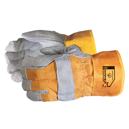 Endura&reg; Fitters Gloves, 2X-Large, Split Leather Palm, Cotton Inner Lining Action Paper