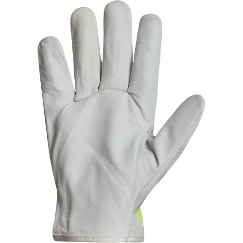 Gants de conducteur haute visibilit&eacute; avec bandes r&eacute;fl&eacute;chissantes Endura, 3T-Grand, Paume en Cuir fleur de ch&egrave;vre Action Paper