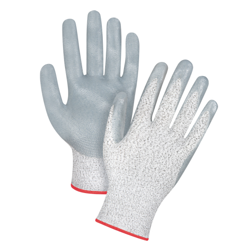 High-Performance Cut-Resistant Gloves, Size Small/7, 13 Gauge, Nitrile Coated, HPPE Shell, ANSI/ISEA 105 Level 4/EN 388 Level 5 Action Paper