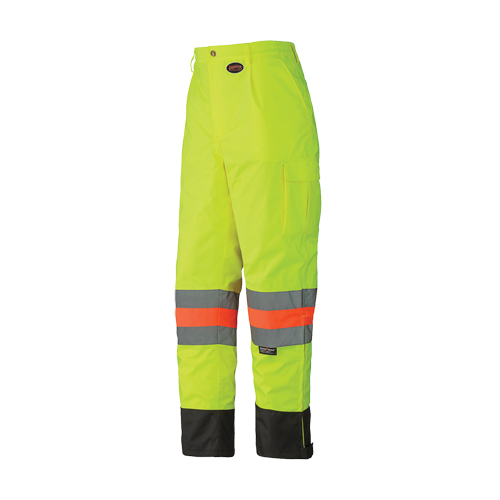 6039 Pantalon de s&eacute;curit&eacute; imperm&eacute;able pour le contr&ocirc;le de la circulation, Polyester, T-petit, Jaune lime haute visibilit&eacute; Action Paper