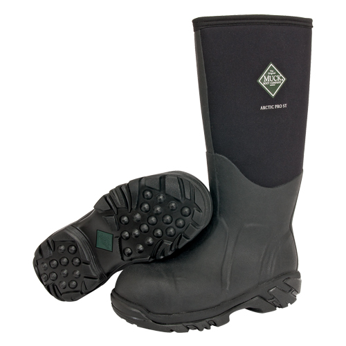 Arctic Pro Extreme Conditions Work Boot, Rubber, Steel Toe, Size 8, Puncture Resistant Sole Action Paper