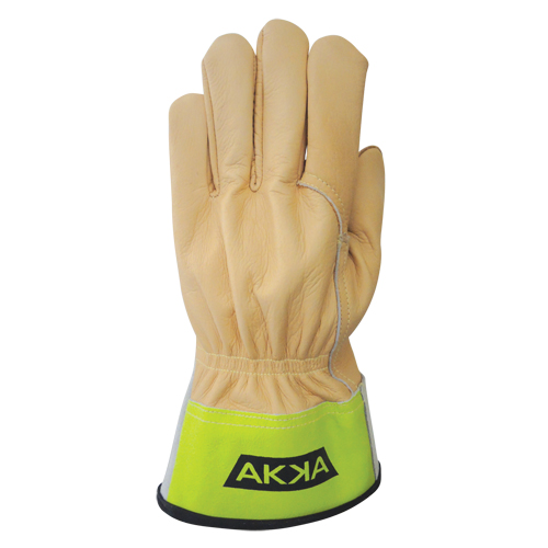 Lineman's Gloves, Small, Grain Cowhide Palm Action Paper