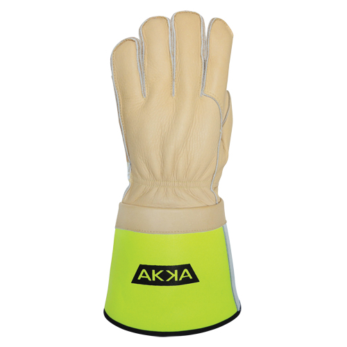 Lineman's Gloves, Small, Grain Cowhide Palm Action Paper