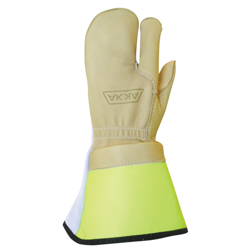 Gants &agrave; 3 doigts pour monteur de ligne, Moyen, Paume en Cuir fleur de vache Action Paper