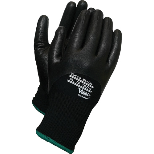 Gants thermiques Nitri-Dex Viking, 8/Moyen, R&ecirc;vetement Nitrile, Calibre 15, Enveloppe en Nylon Action Paper