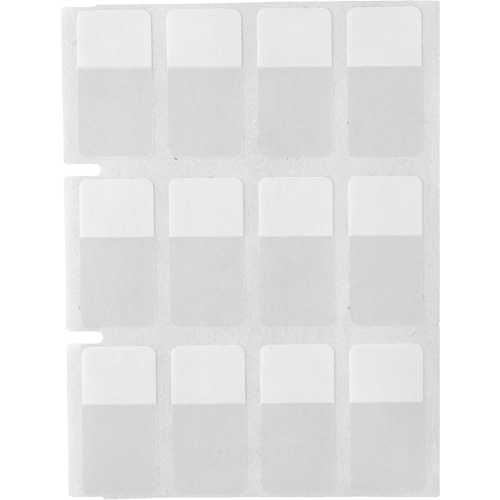 &eacute;tiquettes autoplastifiantes pour c&acirc;bles & fils de s&eacute;rie Core, Vinyle, 0,5" lo x 0,75" h, Transparent Action Paper