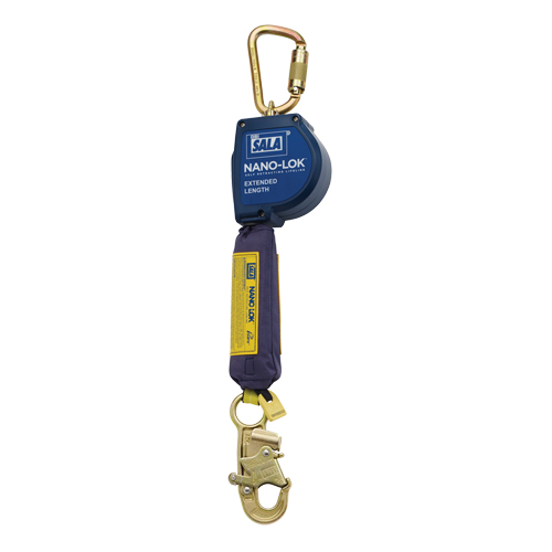 Cordage de s&eacute;curit&eacute; autor&eacute;tractable allong&eacute; Nano-Lok, 10', Polyester/Sangles, Pivotant Action Paper