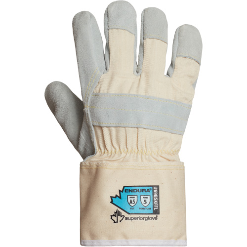 Gants dajusteur avec doublure compl&egrave;te de qualit&eacute; sup&eacute;rieure Endura, T-Grand, Paume en Cuir refendu, Doublure en Para-aramide Action Paper