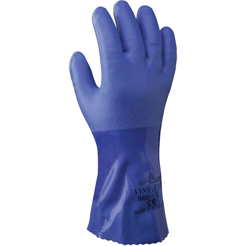 Atlas 660 Triple-Dipped Heavyweight Gloves, Size Small/7, 12" L, PVC, Cotton Inner Lining, 71-mil Action Paper