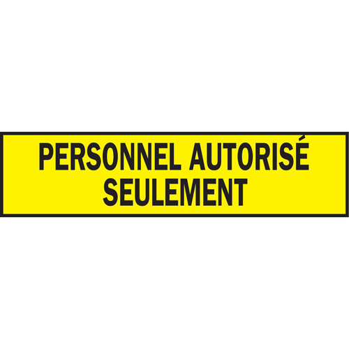 Ruban de signalisation pour barricade, Français, 3" la x 200' lo, 3,5 mils, Noir sur jaune Action Paper
