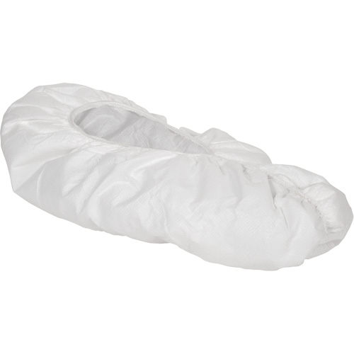 KleenGuard A40 Shoe Covers, One Size, Microporous, White Action Paper