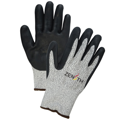 Cold Weather Seamless Stretch Cut-Resistant Gloves, Size X-Large/10, 13 Gauge, Foam Nitrile Coated, HPPE Shell, ASTM ANSI Level A4 Action Paper