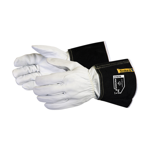 Endura&reg; Welding Glove, Grain Goatskin, Size Small Action Paper