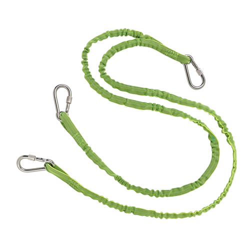 Squids&reg; 3311 Twin Leg Tool Lanyard, Bungee, Triple Carabiner Action Paper