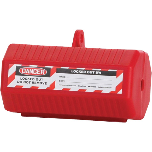 Stopout&reg; StopPlug Lockout, Plug Type Action Paper