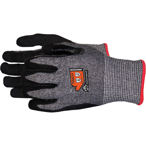 Gants en tricot de composite r&eacute;sistant aux coupures, Taille 6/T-petit, Calibre 13, Rev&ecirc;tement Mousse de nitrile, Enveloppe en Acier inoxydable/PEHP/TenActiv, ASTM ANSI niveau A7 Action Paper
