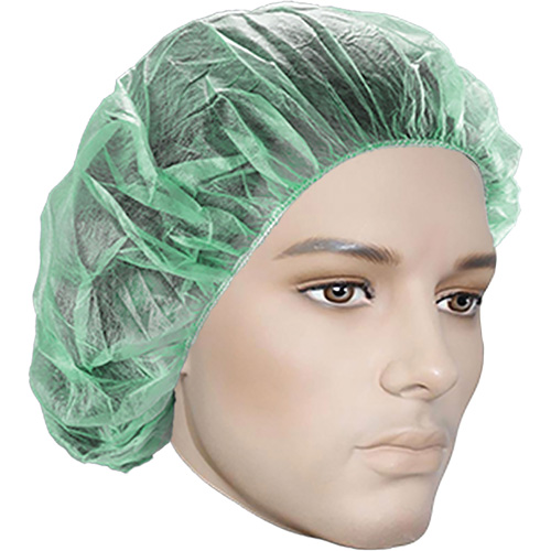 Bonnets bouffants, Polypropyl&egrave;ne, 21", Vert Action Paper
