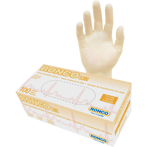 Disposable Gloves, X-Large, Latex, 4-mil, Powder-Free, Natural, Class 2 Action Paper